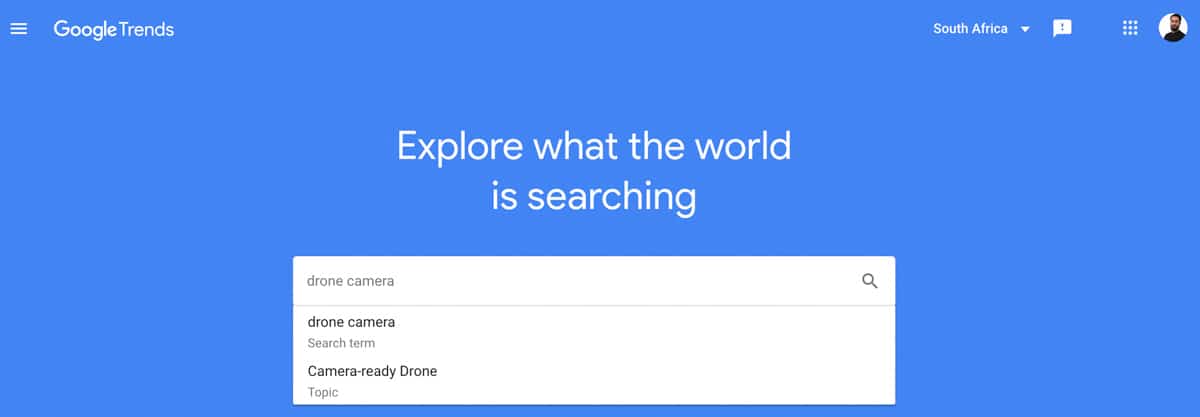 Nhập ý tưởng ngách của bạn vào ô tìm kiếm và nhấn tìm kiếm