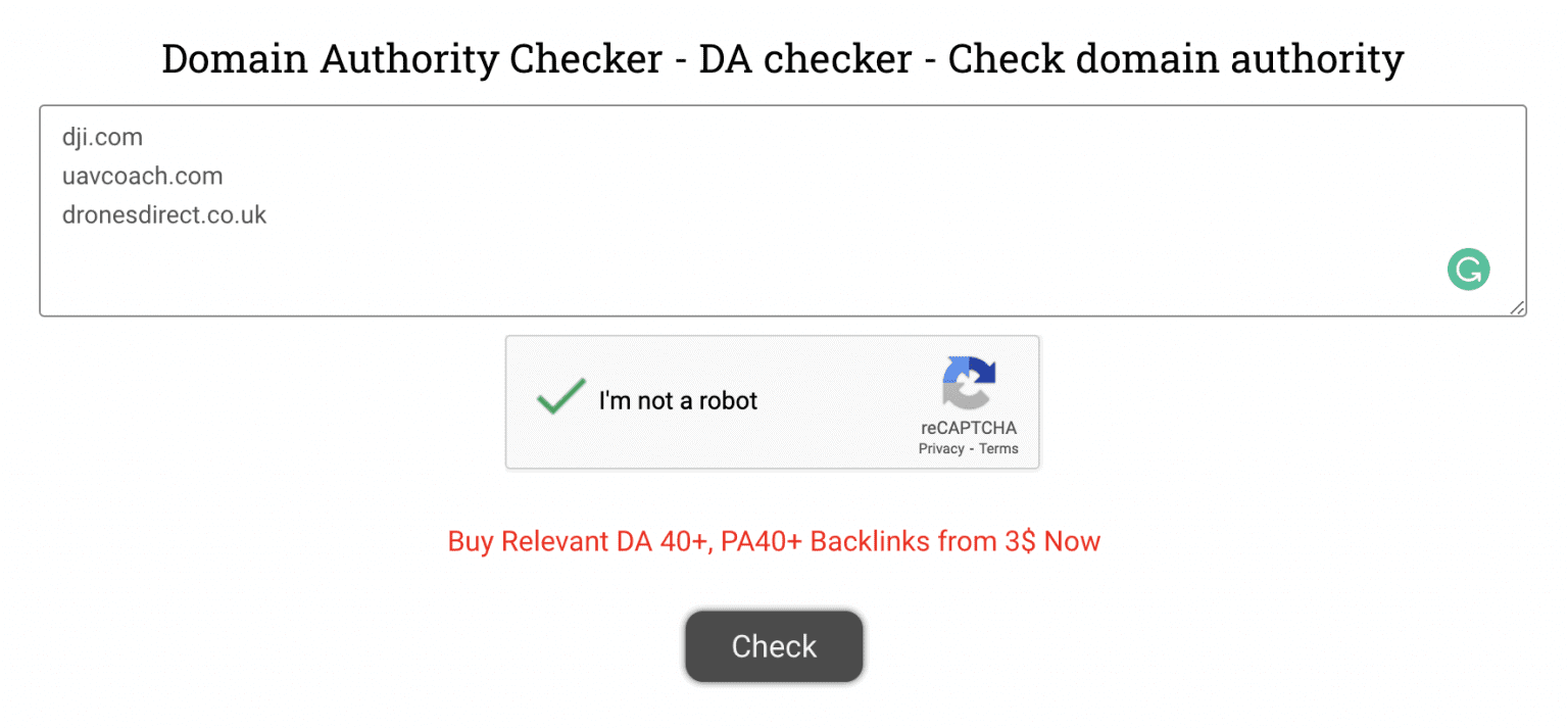 Sử dụng Domain Authority Checker để kiểm tra DA web đối thủ Sử dụng Domain Authority Checker để kiểm tra DA domain đối thủ