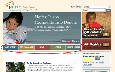Điều hướng của Heifer.org